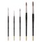 New York Central Oasis Synthetic Brush - Assorted Shape - Handmade in Germany, Professional Watercolor Brushes with Ergonomic Handle, Soft, Absorbent Bristles for Artists